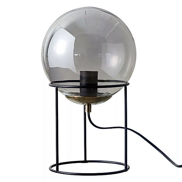 Dyberg Larsen Moon Tischlampe mit Glaskugel rauch günstig online kaufen