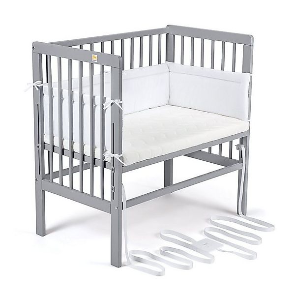 FabiMax Beistellbett Babybett Boxspring grau, 90 günstig online kaufen