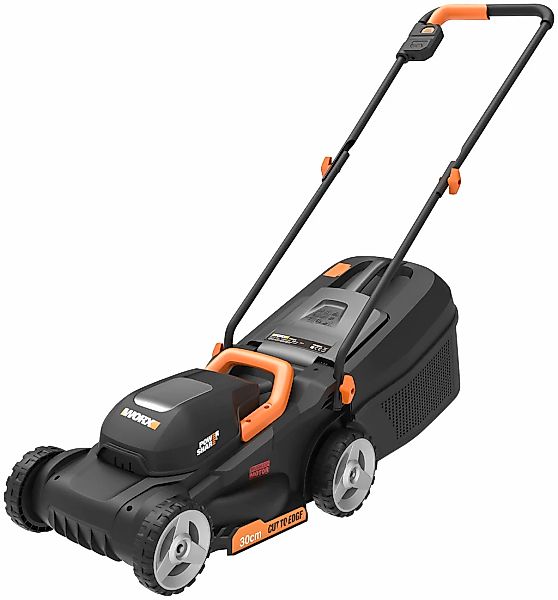 Worx Akkurasenmäher "WG730E", (Set), 20V/4Ah, 200m², 30cm/30-70mm, 30 Liter günstig online kaufen