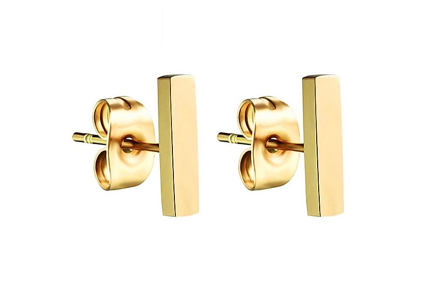 LÖB Paar Ohrstecker 18K Gold vergoldet Edelstahl Ohrringe 10mm Ohrstecker S günstig online kaufen