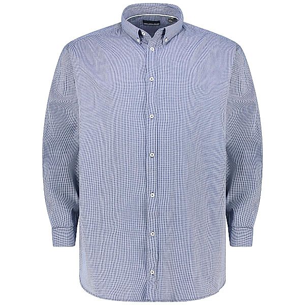 North Freizeithemd mit Karo-Muster Farbe blau Größe: 7XL günstig online kaufen