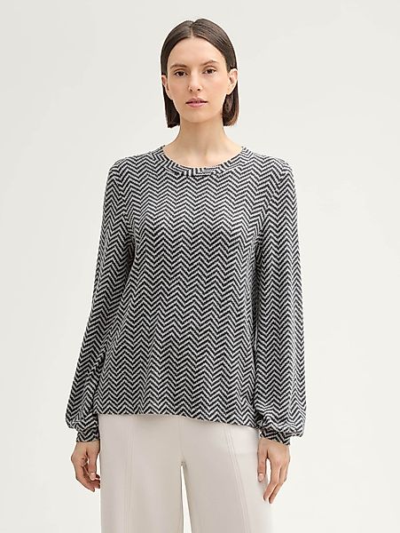 TOM TAILOR Langarmshirt Langarmshirt mit Muster günstig online kaufen