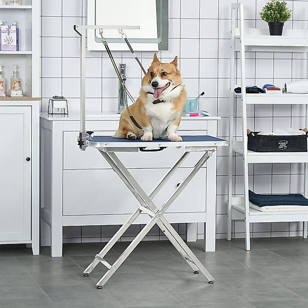 PawHut Arbeitstisch Klappbares Haustier Fellpflege Arm günstig online kaufen