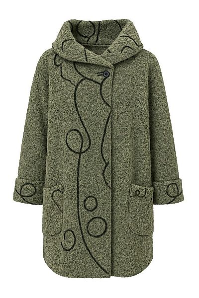 Mississhop Fellimitatmantel Damen Übergangsmantel mit Muster günstig online kaufen