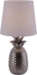 Näve Tischleuchte Keramik Ananas Matt Silber 45 cm günstig online kaufen