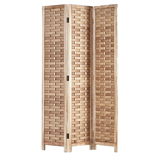 Homestyle4u 3-tlg. Paravent in Braun 120x170 cm 2020 günstig online kaufen