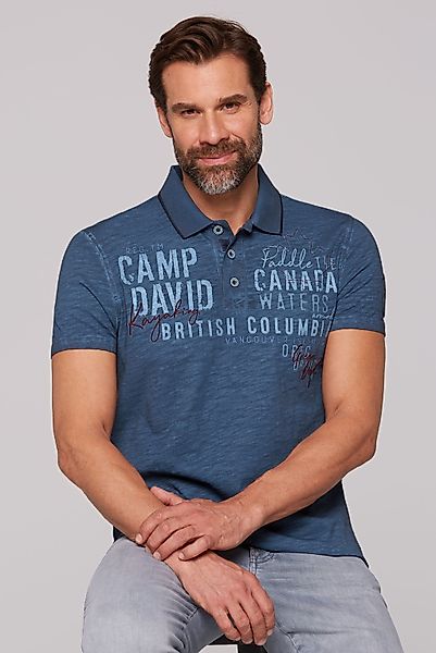 CAMP DAVID Poloshirt, kurzarm, mit Print und Stickereien günstig online kaufen