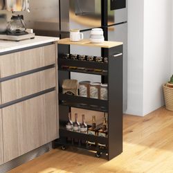 COSTWAY Küchenwagen, schmal, Nischenwagen 4 Ebenen, günstig online kaufen