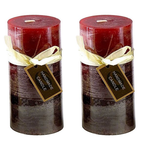 Small-Preis Stumpenkerze Premium Blending Colors Dunkelrot Farbenmix Echtwa günstig online kaufen