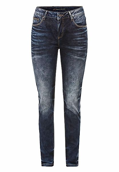 Cipo & Baxx Slim-fit-Jeans "Jeans", Mit glänzenden Nieten, WD465 günstig online kaufen