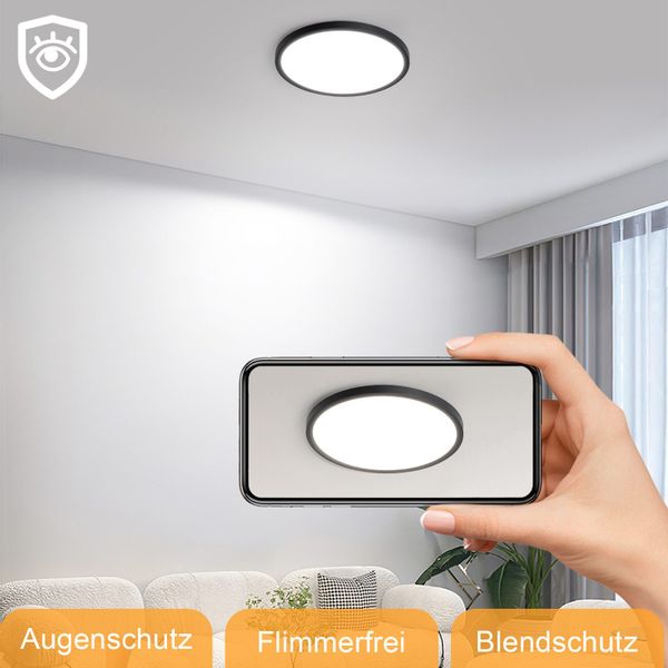 Nettlife LED Deckenleuchte LED Deckenleuchte Flach günstig online kaufen