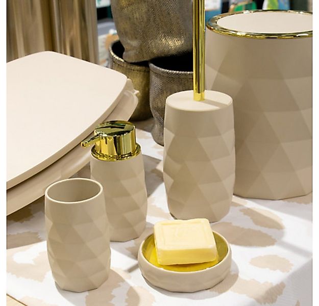 LikeKa Badaccessoire-Set Goldeffekt Seifenspender Toilettenbürste Seifensch günstig online kaufen