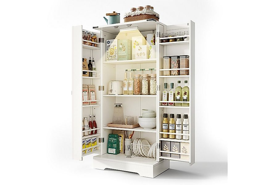 HAUSS SPOLE Sideboard LED-Küchenschrank Hochschrank Beistellschrank mit ver günstig online kaufen