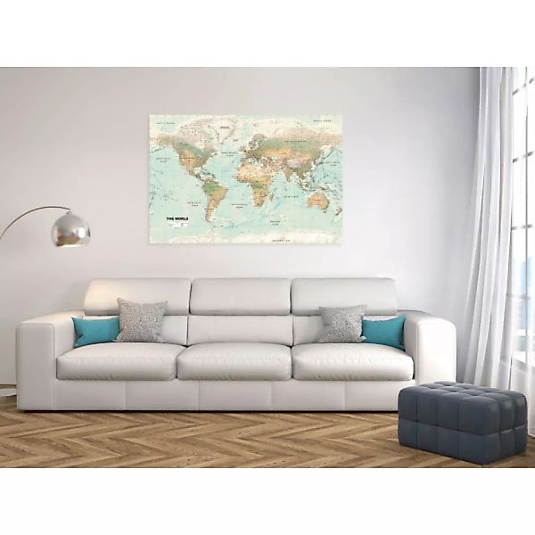 Bild auf Leinwand World Map: Beautiful World XXL günstig online kaufen
