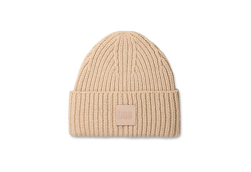 UGG Beanie W CHUNKY RIB BEANIE Wintermütze, Strickmütze mit Logobadge günstig online kaufen
