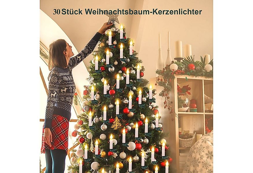 Qualra LED-Christbaumkerzen Christbaumkerzen LED Kerzen Weihnachtsbaum 10/2 günstig online kaufen