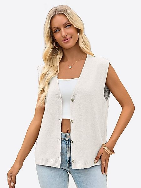 Imily Bela Strickjacke Damen Strickweste mit V-Ausschnitt (Packung, 1-tlg., günstig online kaufen