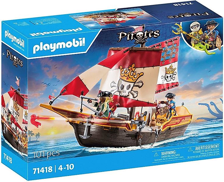 Playmobil® Piratenschiff (71418), Pirates Konstruktions-Spielset, (101 St), günstig online kaufen