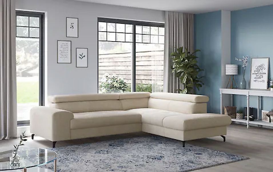 COTTA Ecksofa »Aura L-Form«, mit Schlaffunktion, Bettkasten und Kopfteilver günstig online kaufen