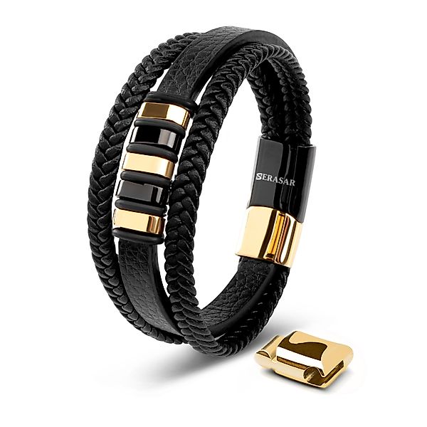 SERASAR Lederarmband Leder Herrenarmband "Glory" (Klassisch, günstig online kaufen