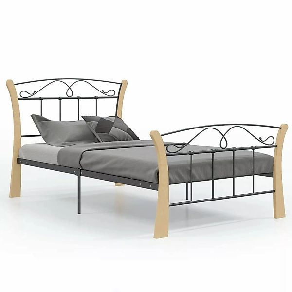 Bett Schwarz Metall 100x200 Cm günstig online kaufen