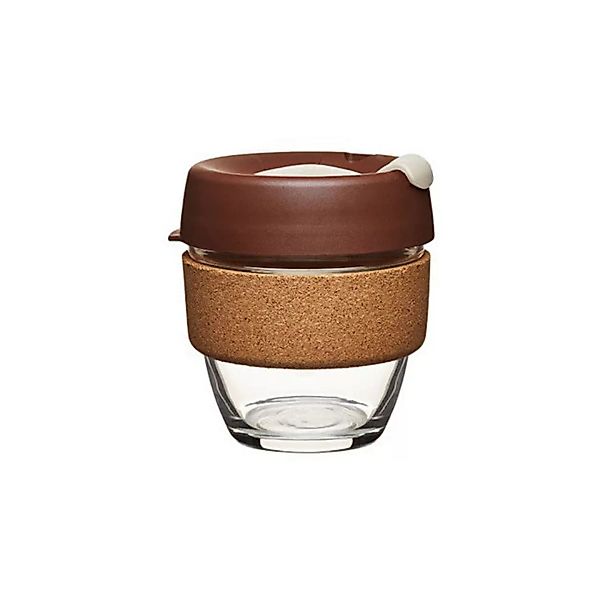 Coffee To Go Becher Aus Glas Mit Grifffläche Aus Kork - Limited Edition - S günstig online kaufen