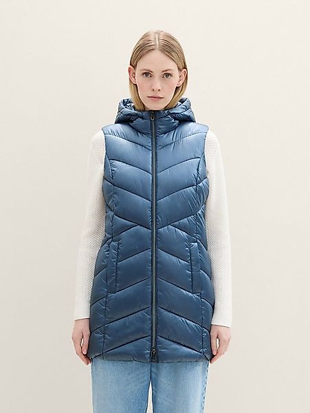 TOM TAILOR Steppweste Jacken Lange Steppweste mit Kapuze günstig online kaufen