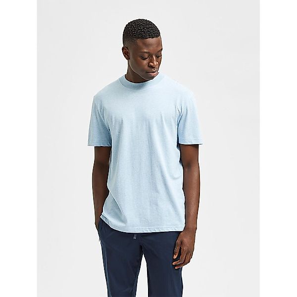 Selected Relax Colman Kurzarm O Hals T-shirt L Celestial Blue / Detail Mela günstig online kaufen