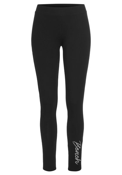 Bench. Loungewear Leggings mit glänzender Logostickerei günstig online kaufen