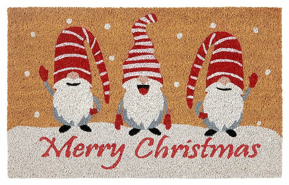 HANSE Home Fußmatte "Kokos Gnomes Merry Christmas, Türmatte" Schmutzfangmat günstig online kaufen