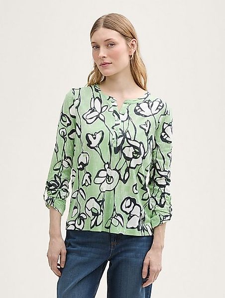 TOM TAILOR T-Shirt Henley Langarmshirt mit Muster günstig online kaufen
