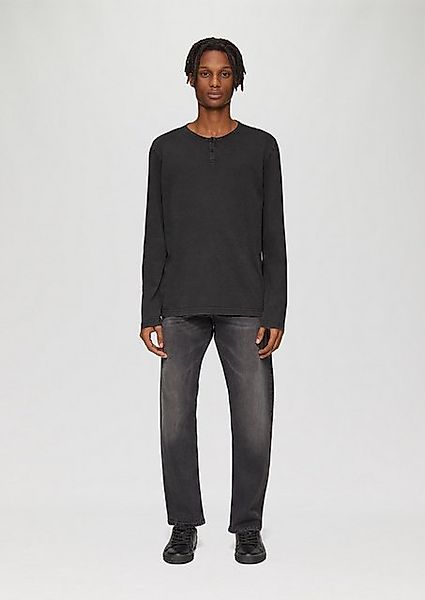 QS Langarmshirt Gewaschenes Longsleeve mit Rollkante Waschung günstig online kaufen