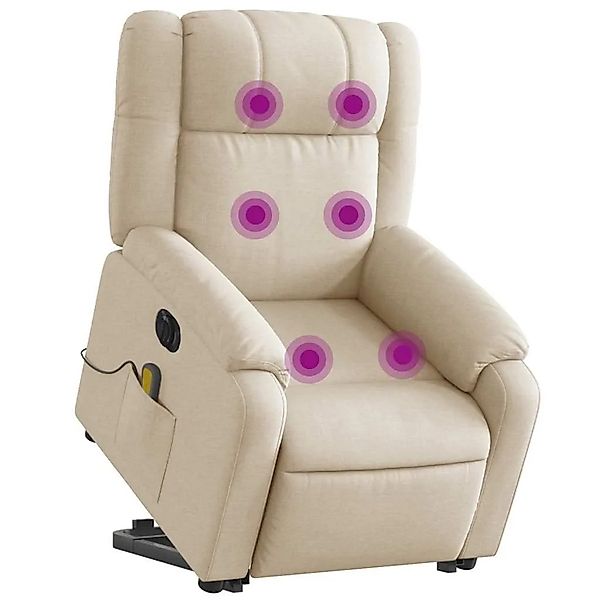 vidaXL Elektrischer Massagesessel mit Aufstehhilfe Creme Stoff 3205247 günstig online kaufen