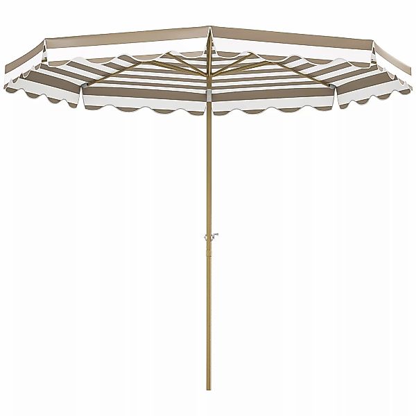 Outsunny Garten-Sonnenschirm neigbarer Sonnenschirm Ø 2,7 x 2,4 m mit Kurbe günstig online kaufen