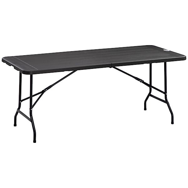 Outsunny Gartentisch Klapptisch für 6 Personen, Buffettisch mit Stahlgestel günstig online kaufen