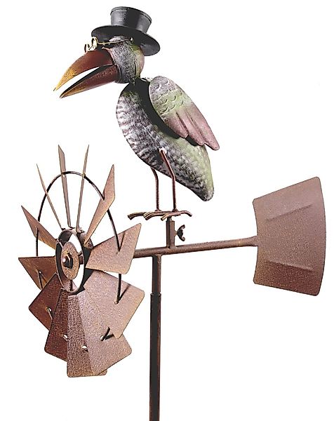 finehomegarden Gartenstecker Windrad Metall Garten Taubenabwehr günstig online kaufen
