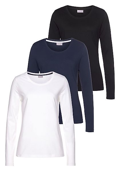 Eastwind Langarmshirt (3er-Pack) Langarm, im Basic-Stil, günstig online kaufen