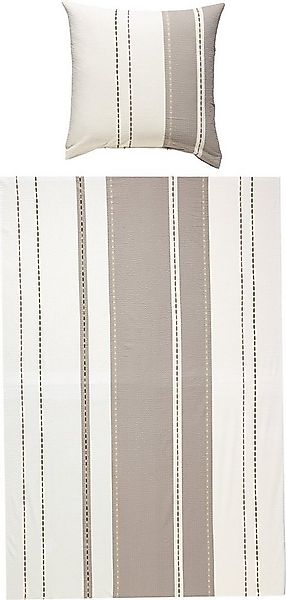 Janine Bettwäsche Bettwäsche, Seersucker, Mako-Soft-Seersucker Streifen günstig online kaufen