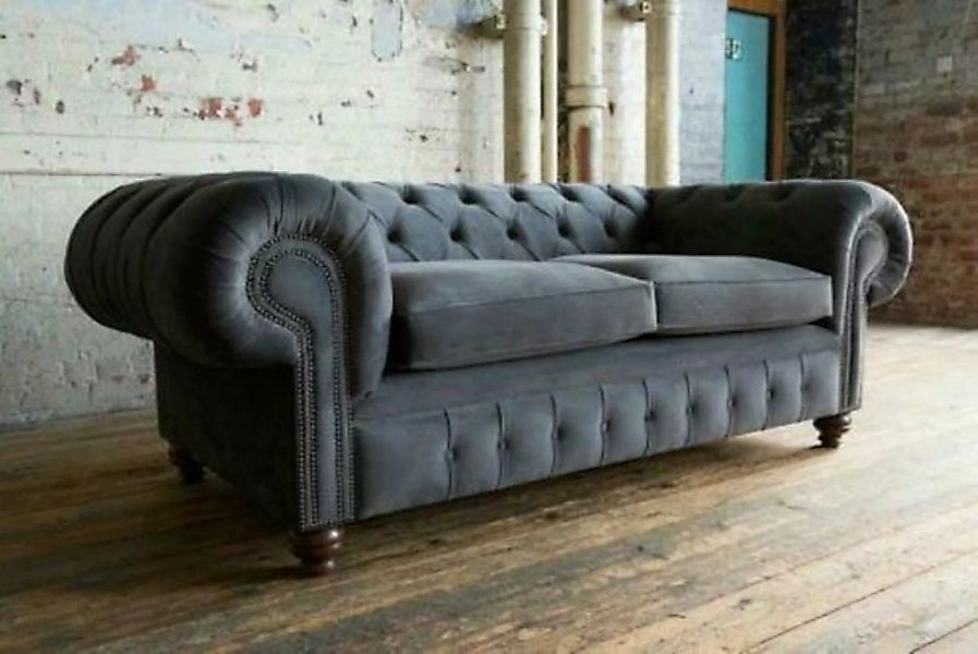 JVmoebel 3-Sitzer Cheserfield Samt Sofa 3 Sitzer Designer Couch Textil Stof günstig online kaufen