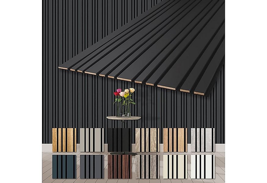 Hexim Wandpaneel, (Akustikpaneele 2 Stück 278x60cm Holz Mila - flexible Hol günstig online kaufen