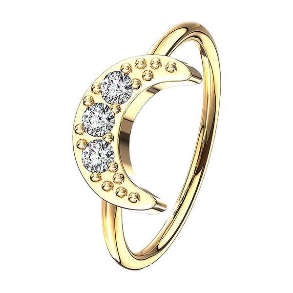 Taffstyle Nasenpiercing Nasenpiercing Ring Halbmond Kristallen günstig online kaufen
