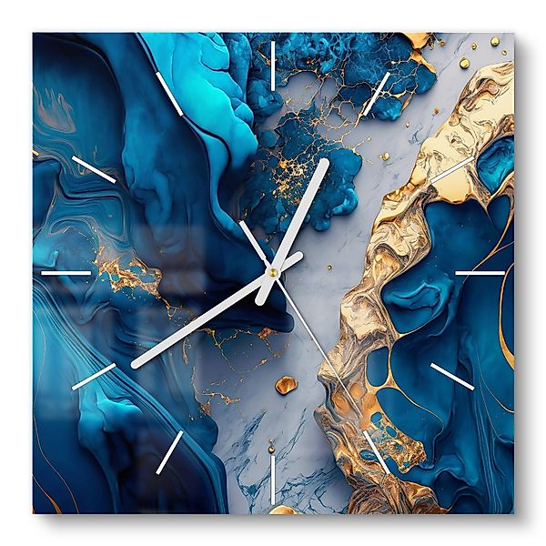 DEQORI Wanduhr 'Goldene Tiefen' (Glas Glasuhr günstig online kaufen