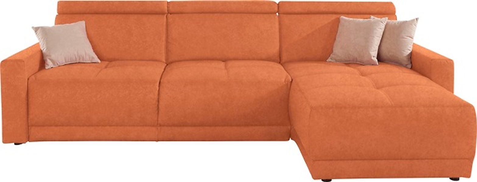 DOMO collection Ecksofa "Ava mit moderner Sitzheftung & toller Doppelnaht, günstig online kaufen