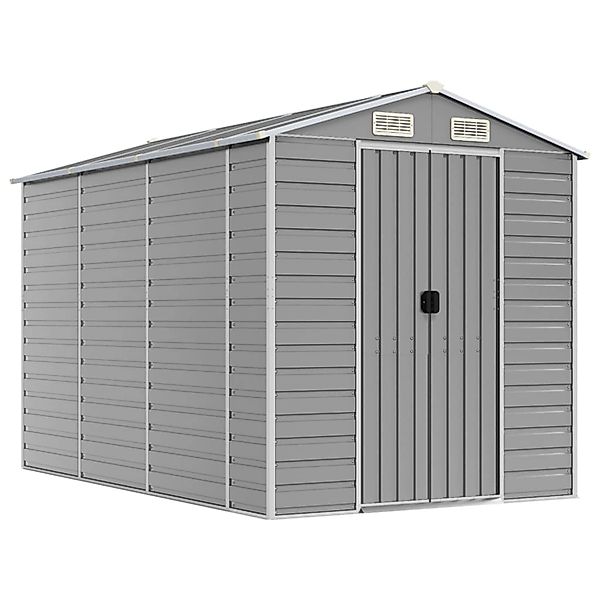 vidaXL Gerätehaus Hellgrau 191x300x198 cm Verzinkter Stahl 1843999 günstig online kaufen