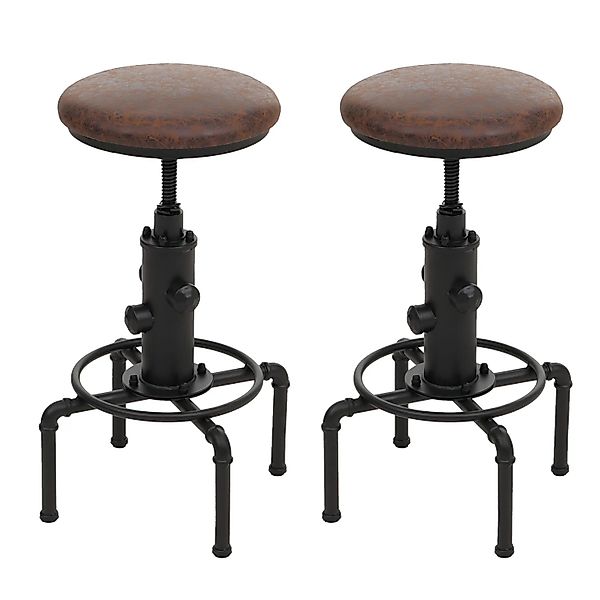 MCW Barhocker N23 2er-Set Braun-schwarz günstig online kaufen