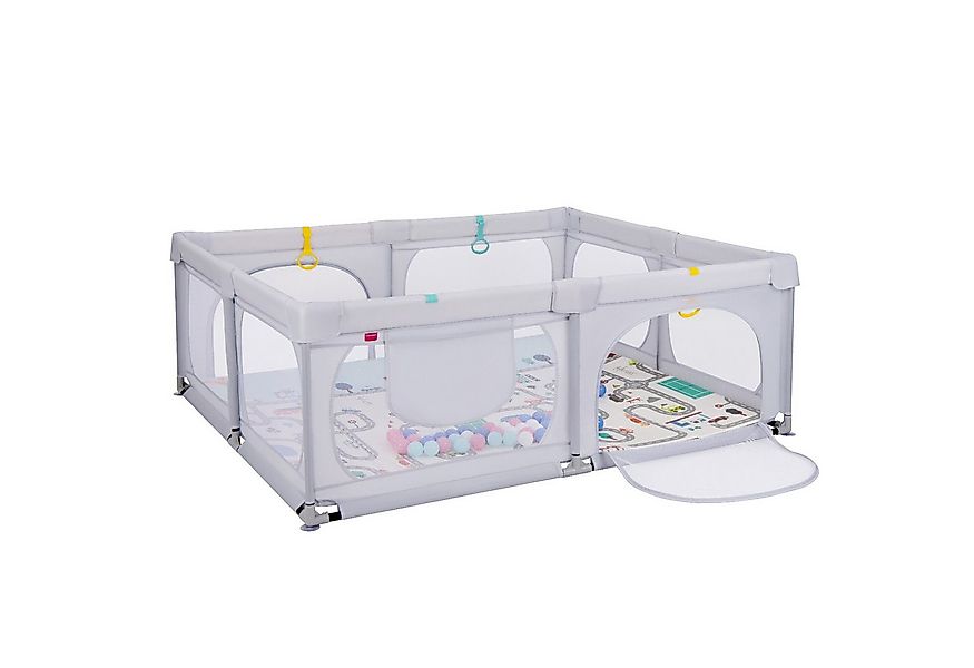 COSTWAY Laufgitter, Laufstall mit Matte, 50 Meeresbällen, für Baby günstig online kaufen