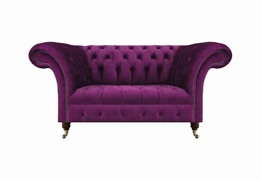 JVmoebel Chesterfield-Sofa Luxus Sofa Couch Zweisitzer Chesterfield Lila Mö günstig online kaufen
