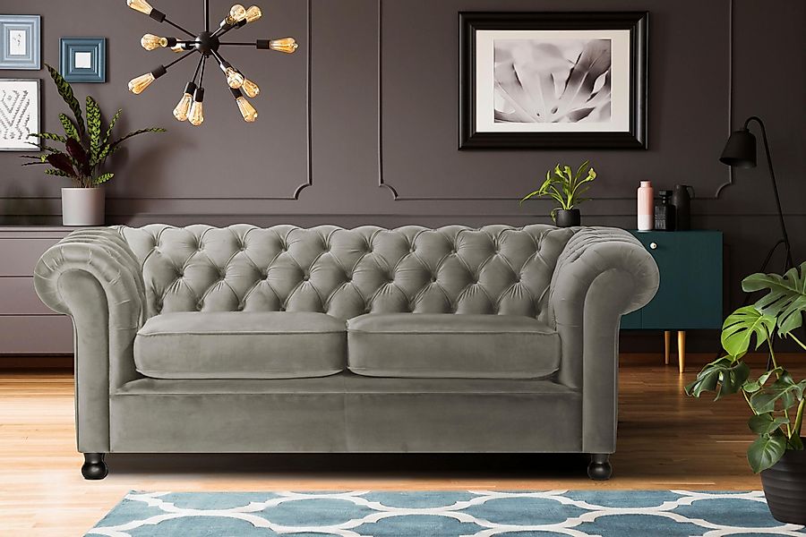Home affaire Chesterfield-Sofa Chesterfield Home 3-Sitzer günstig online kaufen