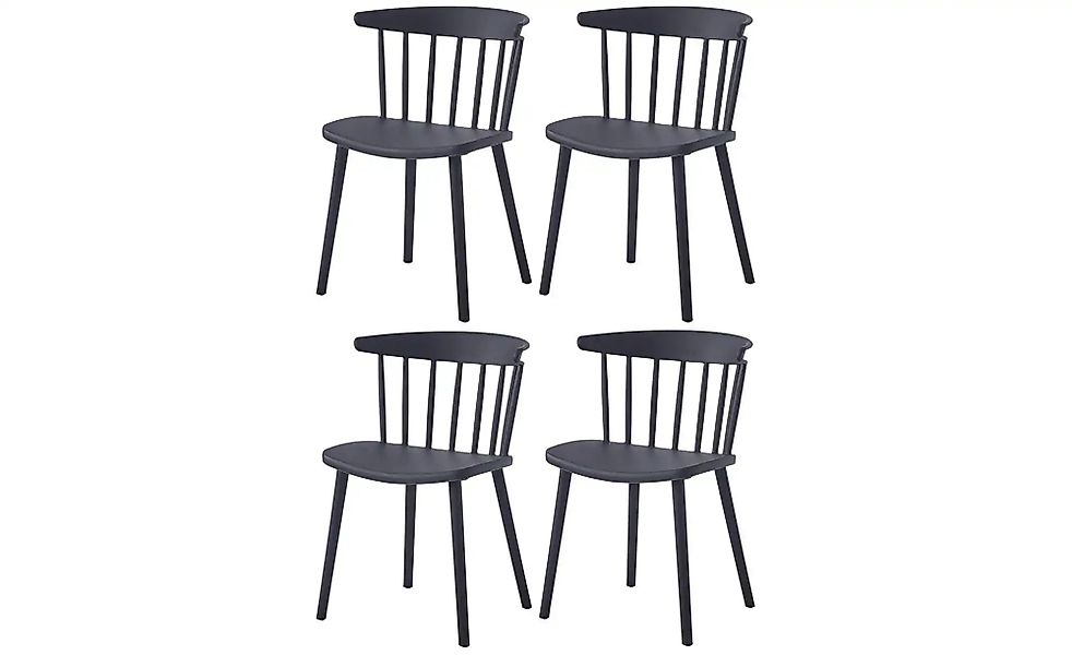 Stuhl 4er-Set  Exchange ¦ schwarz ¦ Maße (cm): B: 46,5 H: 75 Stühle > Esszi günstig online kaufen