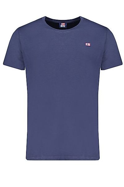 NORWAY 1963 T-Shirt Herren Kurzarm-T-Shirt Blau mit Logo & Applikation günstig online kaufen
